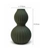 Sand Finish Elegant Ribbed Double Gourd Decorative Vase