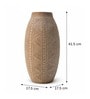 Sand Finish Elegant Textured Geometric Decorative Vase