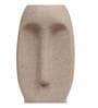 Sand Finish Modern Abstract Face Vase