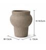 Sand Finish Modern Textured Ribbed Polyresin Flower Vase