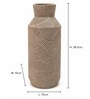 Sand Finish Textured Geometric Pattern Decorative Vase