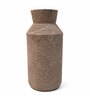 Sand Finish Textured Geometric Pattern Decorative Vase
