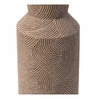 Sand Finish Textured Geometric Pattern Decorative Vase