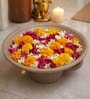 Sand Finish Urli Bowl for Floating Candles & Flowers Elegant Centerpiece