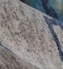 Blue Abstract Viscose 8 ft x 10 ft Hand Tufted Carpet