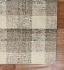 Brown Geometric Wool 8 ft x 10 ft Hand Tufted Carpet