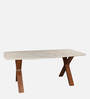 Sanddune Marble Top 6 Seater Dining Sets In Beige color