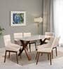 Sanddune Marble Top 6 Seater Dining Sets In Beige color