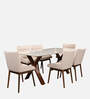 Sanddune Marble Top 6 Seater Dining Sets In Beige color
