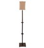 Sanded Mockey Floor Lamp in Solid Wood & Walnut Polish Base