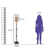 Sanded Mockey Floor Lamp in Solid Wood & Walnut Polish Base