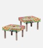 Sandford Ottoman Set Of 2 In Multicolour