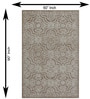 Sandy Brown Floral Wool And Cotton 8 X 5 Feet Hand Tufted Carpet