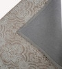Sandy Brown Floral Wool And Cotton 8 X 5 Feet Hand Tufted Carpet