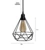 Sanford Black Metal Hanging Light