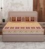 Mustard Floral 180 TC Cotton King Sized Bedsheet With 2 Pillow Covers