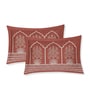 Brown Floral 180 TC Cotton King Sized Bedsheet With 2 Pillow Covers