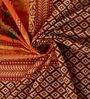 Orange Geometric 180 TC Cotton King Sized Bedsheet With 2 Pillow Covers