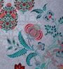Grey Ornamental Block 180 TC Cotton King Sized Bedsheet With 2 Pillow Covers