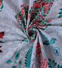 Grey Ornamental Block 180 TC Cotton King Sized Bedsheet With 2 Pillow Covers