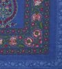 Blue Paisley & Floral 180 TC Cotton King Sized Bedsheet With 2 Pillow Covers