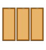 Sanlian Floral Set Of 3 Multicolour Engineered Wood Wall Art Panels