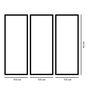 Sanlian Floral Set Of 3 Multicolour Engineered Wood Wall Art Panels