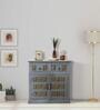 Santana Solid Wood Cabinet In Scratch Resistant Grey Distressed Finish