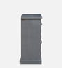 Santana Solid Wood Cabinet In Scratch Resistant Grey Distressed Finish