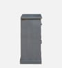Santana Solid Wood Cabinet In Scratch Resistant Grey Distressed Finish