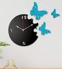 Santiago Engineered Wood Black Wall Clock