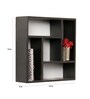 Engineered Wood Square Wall Shelf in Black Colour