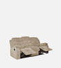 Santos Fabric 3 Seater Manual Recliner In Beige Colour