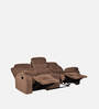 Santos Fabric 3 Seater Manual Recliner In Brown Colour
