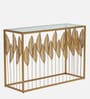 Santos Metal Console Table With Glass Top