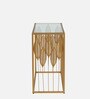 Santos Metal Console Table With Glass Top