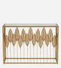 Santos Metal Console Table With Glass Top