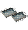 Saphire Wreath Tray Set of 2