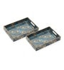 Saphire Wreath Tray Set of 2