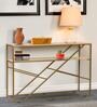 Sapphire Metal Console Table in Brown Finish