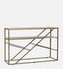 Sapphire Metal Console Table in Brown Finish