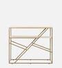 Sapphire Metal Console Table in Brown Finish