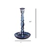 Sapphire Shine Blue & White Metal Candle Stand
