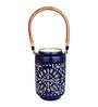Sapphire Blue Metal Hanging Tea Light Holder