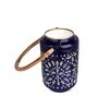 Sapphire Blue Metal Hanging Tea Light Holder