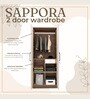 Sappora 2 Door Wardrobe In Bella Noce & Highland Pine Color With Drawer