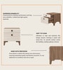 Sappora Bedside Table in Bella Noce & Highland Pine Color