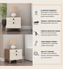 Sappora Bedside Table in Bella Noce & Highland Pine Color