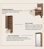 Sappora Dressing Table in Bella Noce & Highland Pine Color With Storage