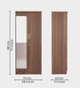Sapporo 2 Door Wardrobe in Leon Teak finish with Full Mirror